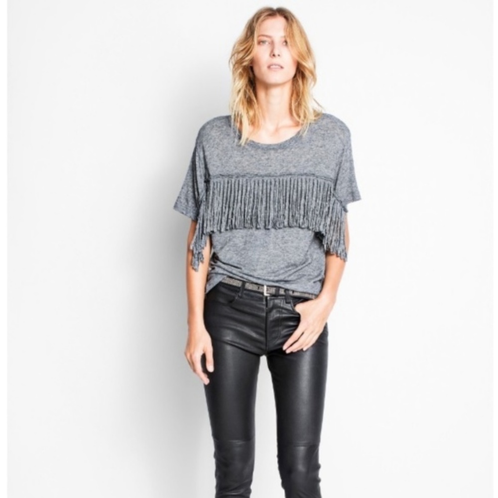 Zadig & Voltaire Satcha Fringes 90s T-Shirt